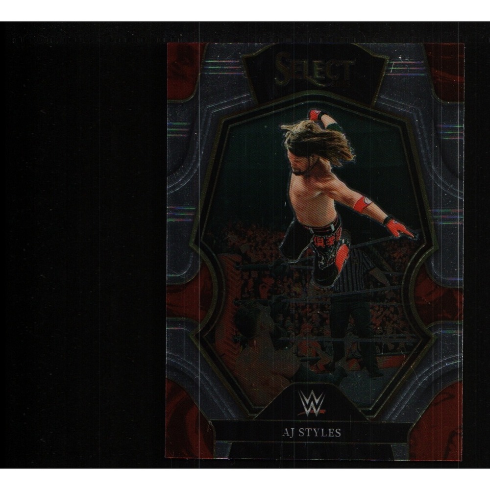 2023 Panini Select WWE AJ Styles #127 RAW Premier Level Red & Blue